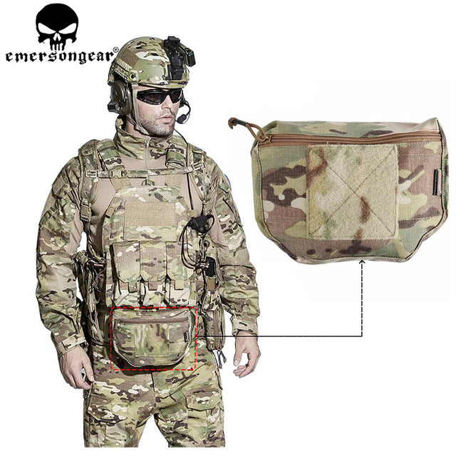 EmersonGear MC Multicam Drop Down Velcro Utility Armor Carrier Front Pouch by Emerson Gear