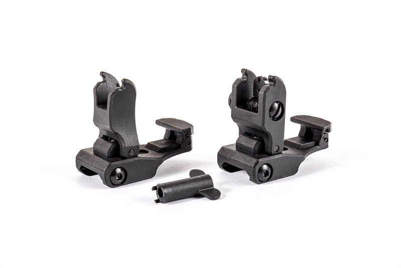 Flip Up Front Rear Sight Set by Dytac