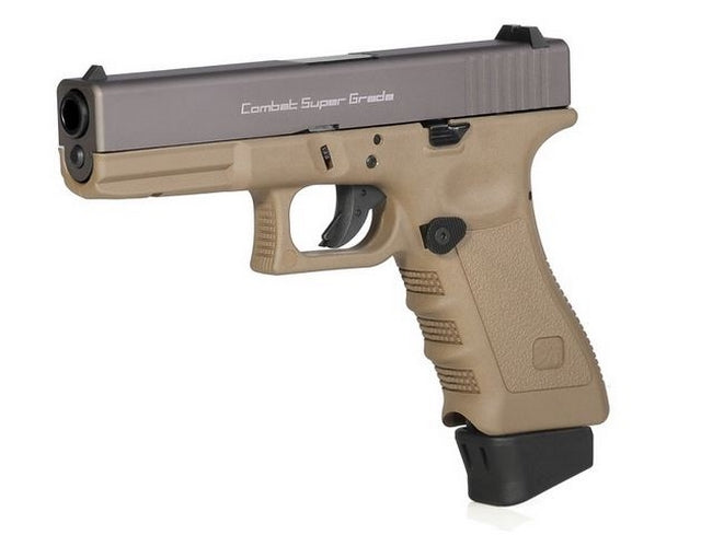 S17 G17 Type Co2 Combat Super Grade Titanium Tan Metal Slide by Stark Arms