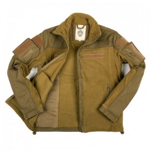 Coyote Tan Combat Heavy Fleece Layer Jacket by Fostex