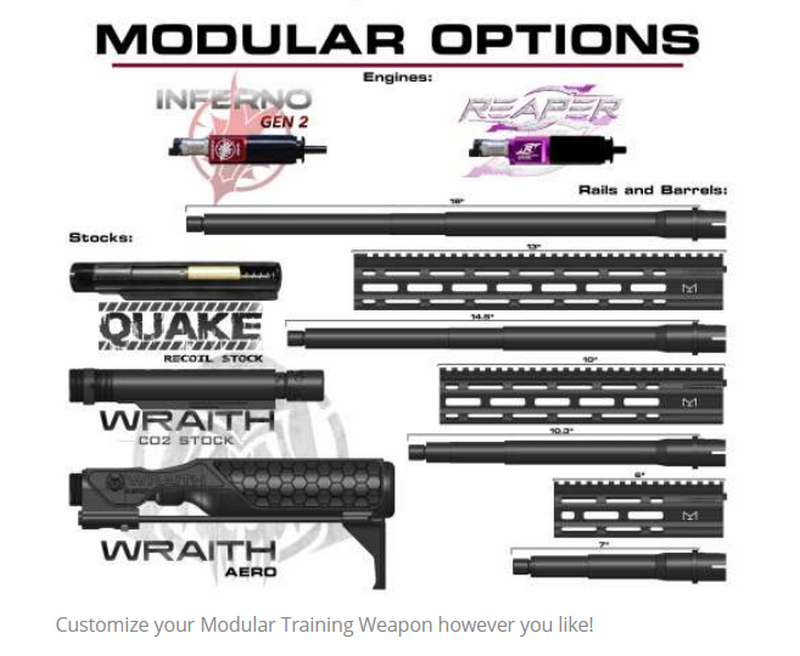 HPA Wolverine MTW 10" Rail 10.3" Barrell with Inferno Engine and  Standard Stock by Wolverine HPA Airsoft