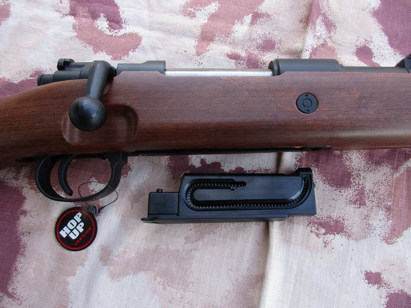 Mauser K98 KAR98K  Full Metal Abs Wood type Stock Spring Bolt Action by Snow Wolf