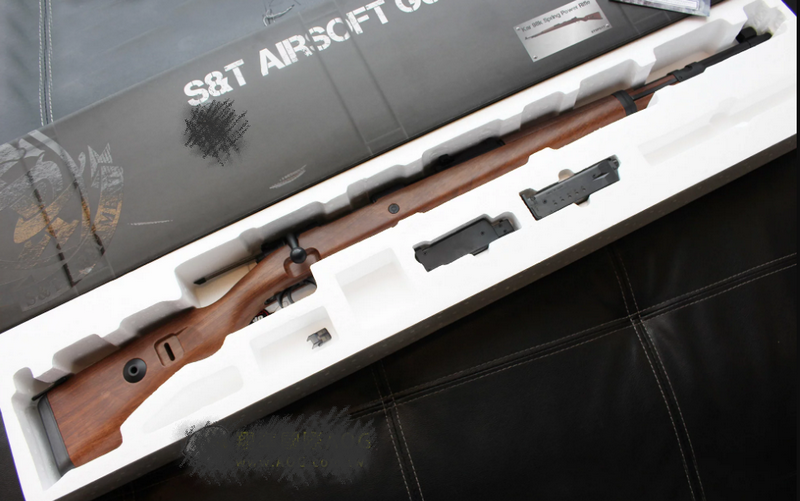 Mauser K98 KAR98K  Full Metal Abs Wood type Stock Spring Bolt Action by Snow Wolf