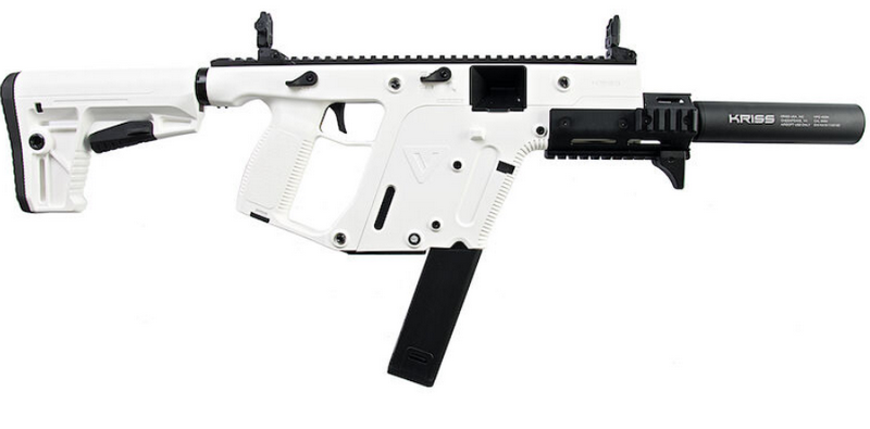 Krytac Kriss Vector "Alpine White" SMG Rifle Mock Suppressor Limited Edition by Krytac