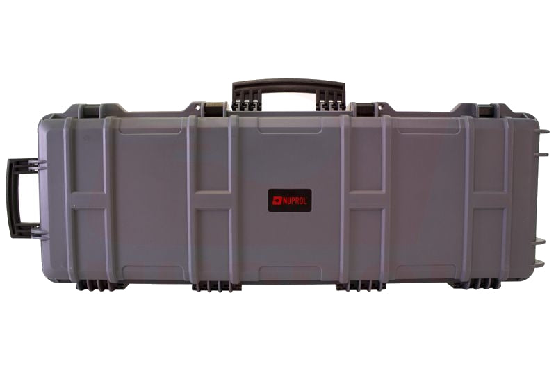 Large Rifle Wheeled Grey Hard Case 110 x 42cm. Valigia Rigida Grey by Nuprol