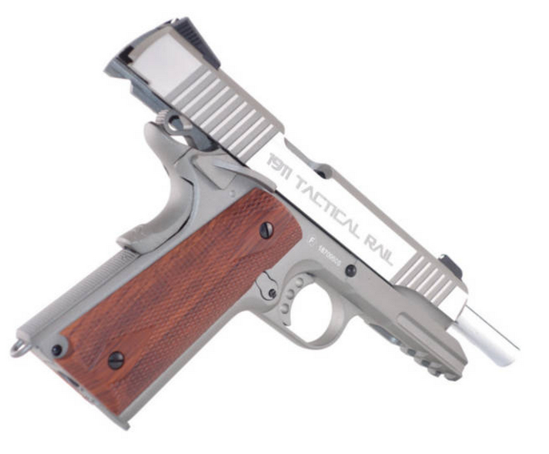 MILBRO 1911 Rail Stainless Version Co2 GBB Full Metal by Kwc