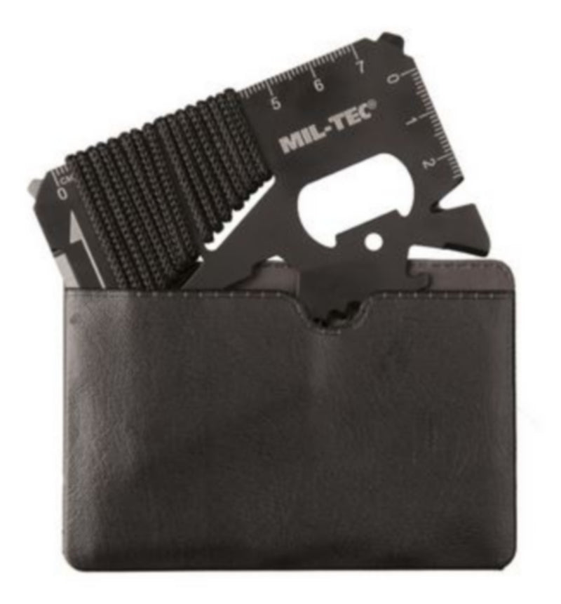 Mil-Tec Black Survival Tool Card with Paracord by Mil-Tech