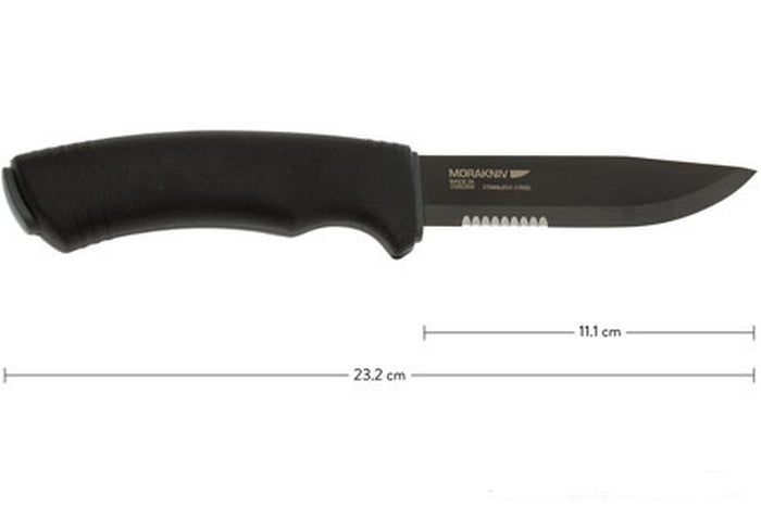 Morakniv M-12281 Bushcraft Black Serrated Knife with Sheath by Mora Knives