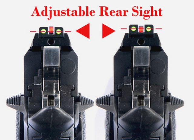 Hi-Capa Adjustable Alumimun Front and Rear Sight Fiber by AIP