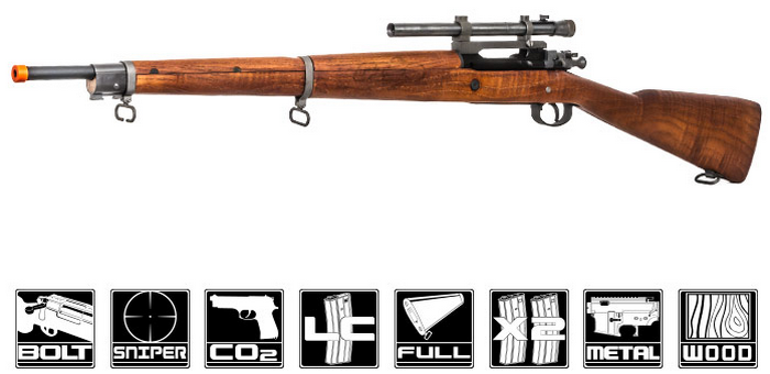 Springfield GM1903 A4 Full Wood & Metal GM1903 A4 Co2 GGS-3A4-CO2-WNB-NCM by G&G