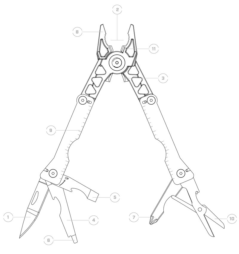 Sync II Belt Multitool da Cintura by SOG Knives & Multitools