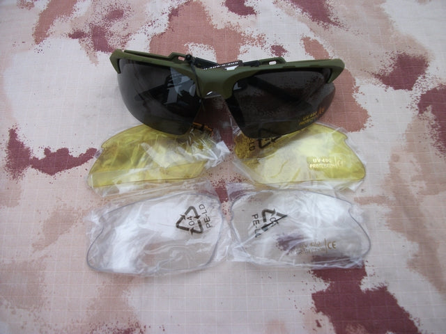 Tactical Ballistic Assault Glasses 3 Lenses by 101 Inc.