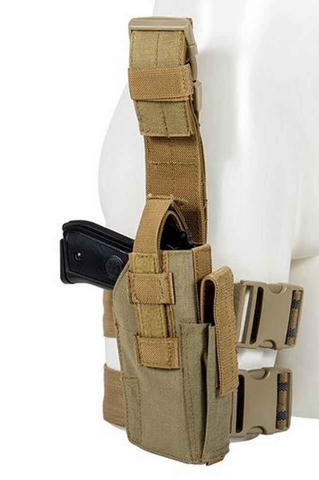 Tactical Pistol Holster Tan Fondina Cosciale in Cordura 1000D by Phantom