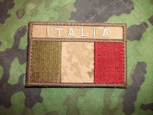 Patch Italia a Bassa Visibilità Sfondo Desertico CB62