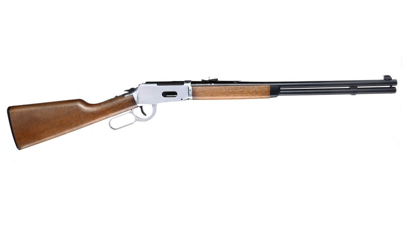 Winchester 1894 "Saddle Gun" Co2 Shell Ejecting Lever in Hand Repeating Chrome - Silver Rifle Full Metal by Umarex