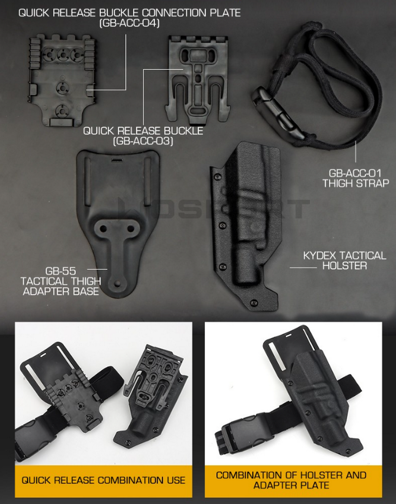 Wosport - Frog Ind. Lightweight X300 Kydex Quick Pull Type 1 Holster by Wosport - Frog Ind.